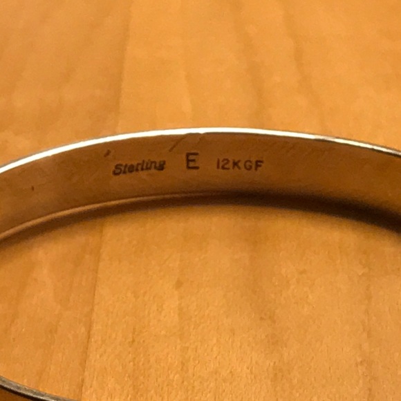 925 SS & Gold Cuff Bracelet - Picture 3 of 5